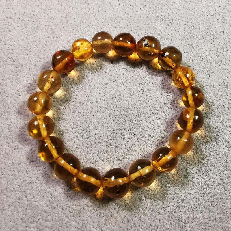 Ambre - bracelet perles 8-9 mm  -  pièce unique 1